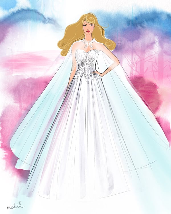 Disney's Aurora Wedding Dress Design