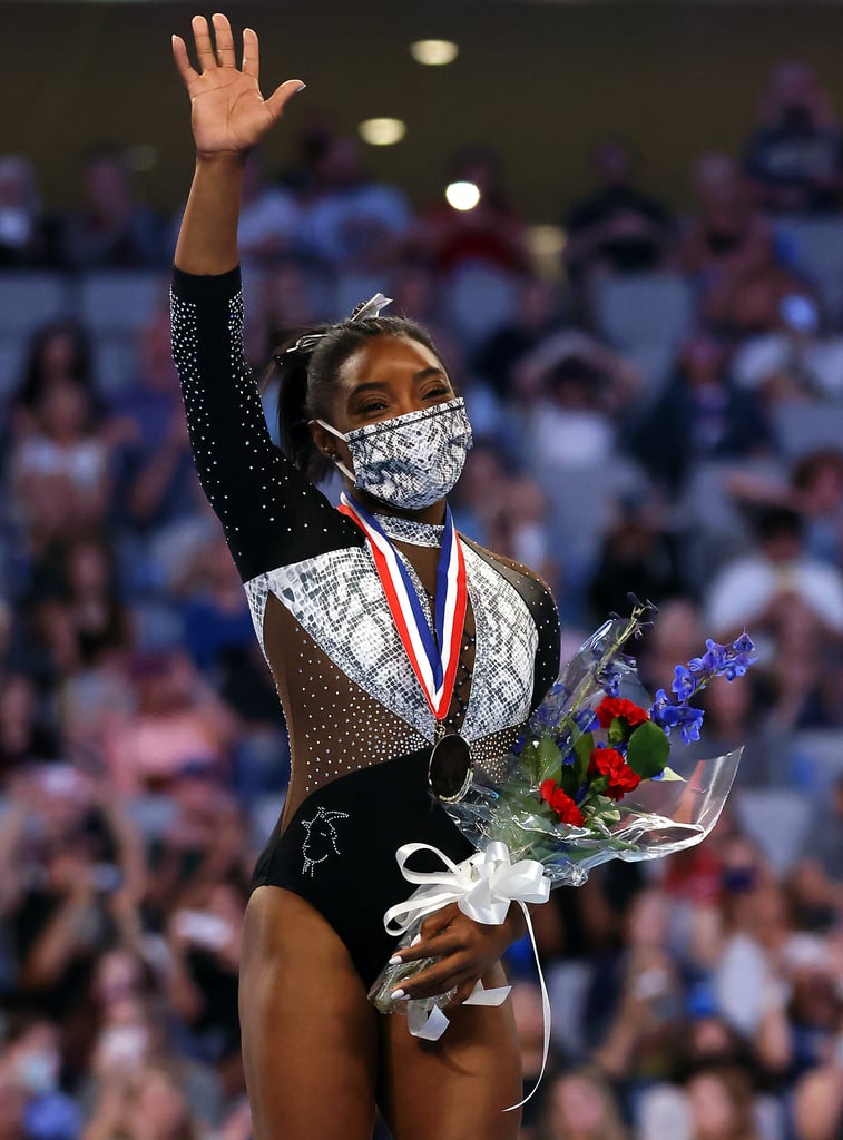 Simone Biles's Floating Eyeliner Makeup While Competing