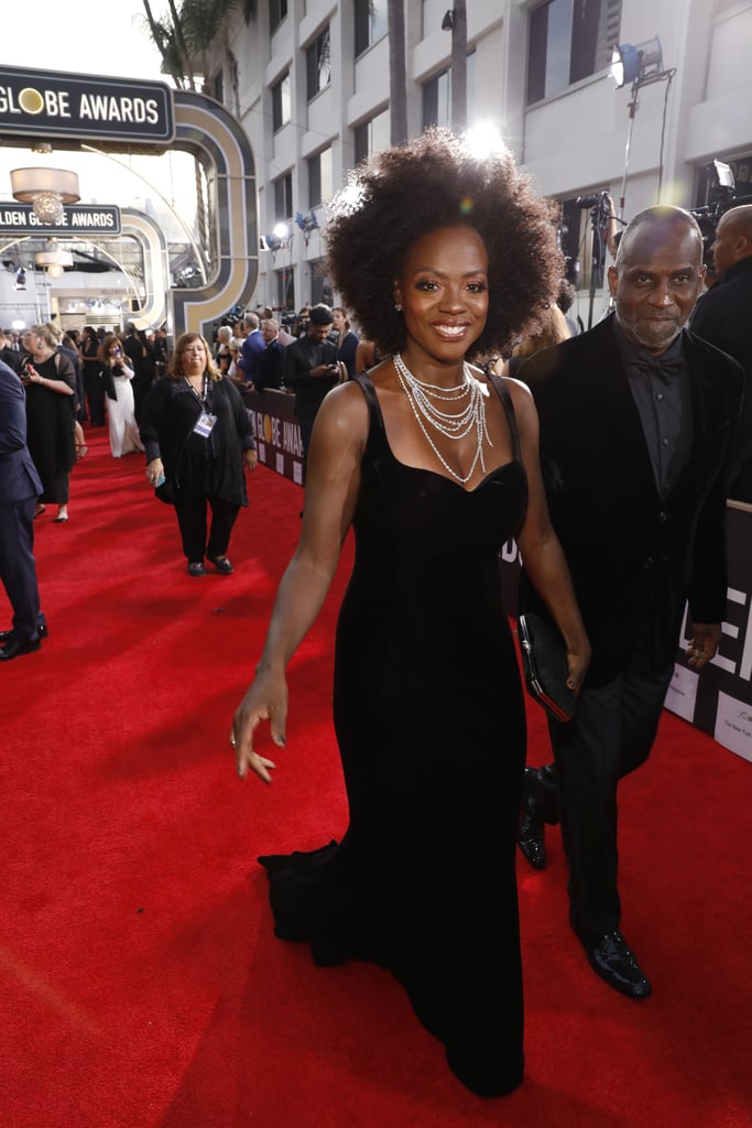 Viola Davis Natural Hair at the 2018 Golden Globes