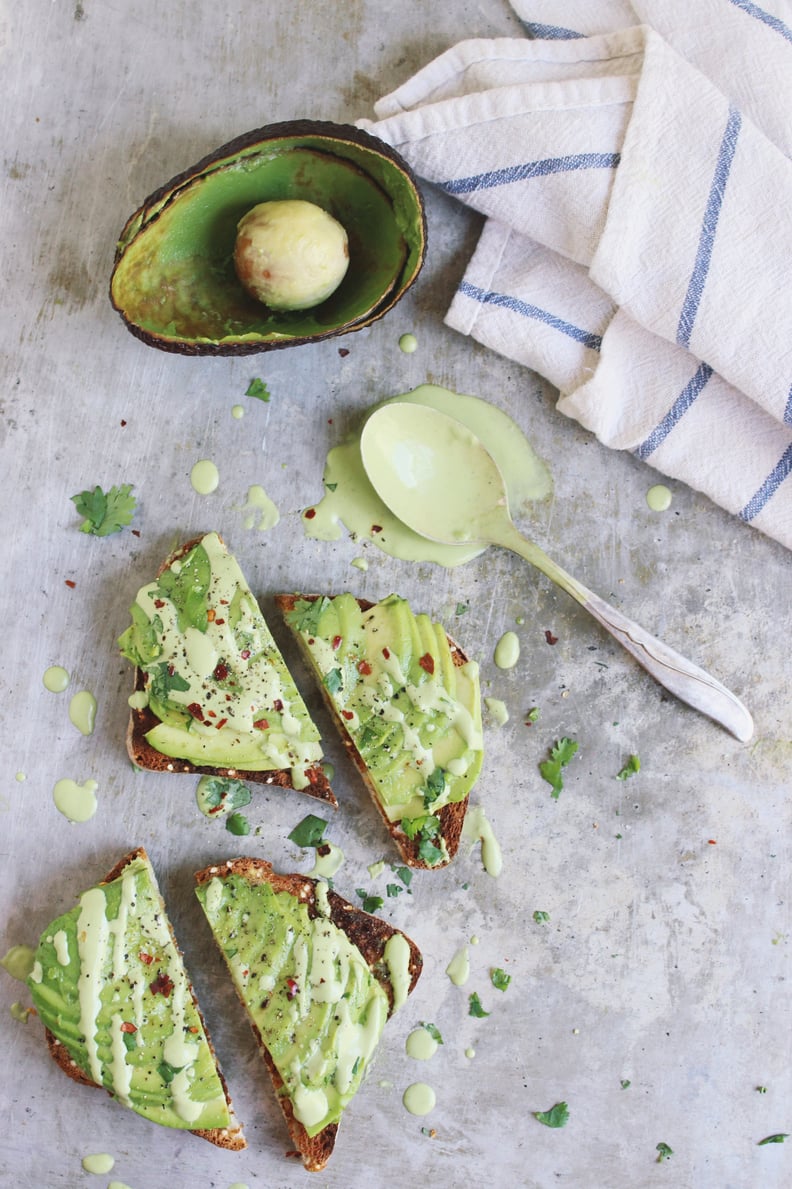 Avocado Toast With Cilantro Lime Cashew Cream