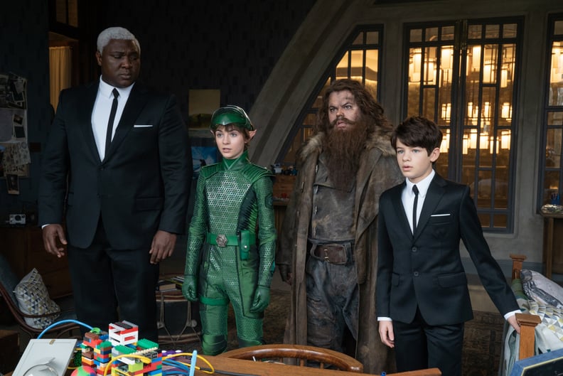 Nonso Anozie is Butler, Lara McDonnell is Holly Short, Josh Gad is Mulch Diggums and Ferdia Shaw is Artemis Fowl in Disney's ARTEMIS FOWL, directed by Kenneth Branagh. Photo by Nicola Dove. © 2020 Disney Enterprises, Inc. All Rights Reserved.