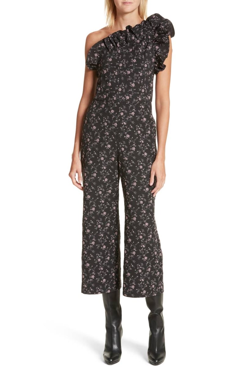 Rebecca Taylor One-Shoulder Floral Jumpsuit