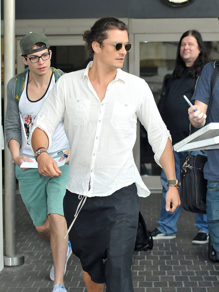 Orlando Bloom got asked for an autograph in LA on Monday.