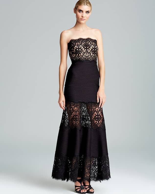 Black Lace Sheer Maxi Dress