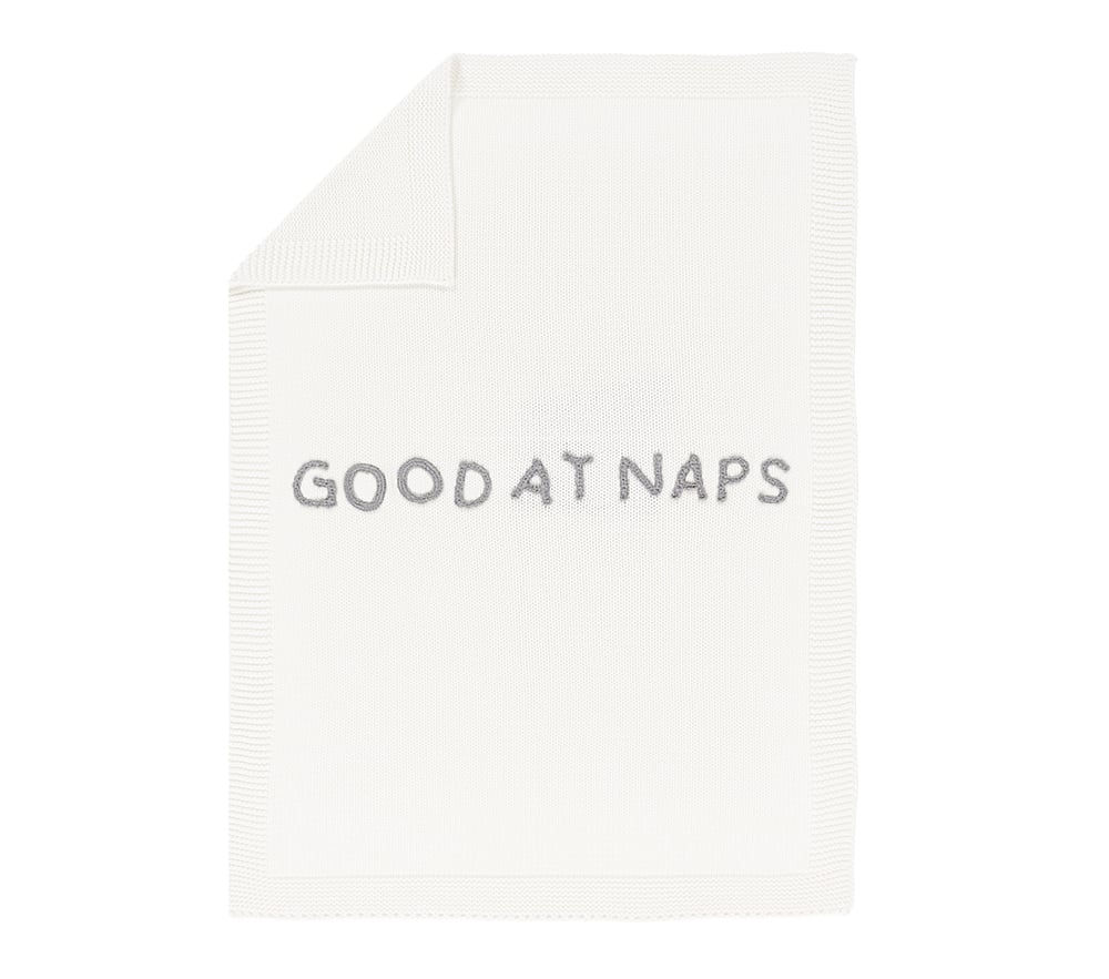 Good at Naps Knit Baby Blanket