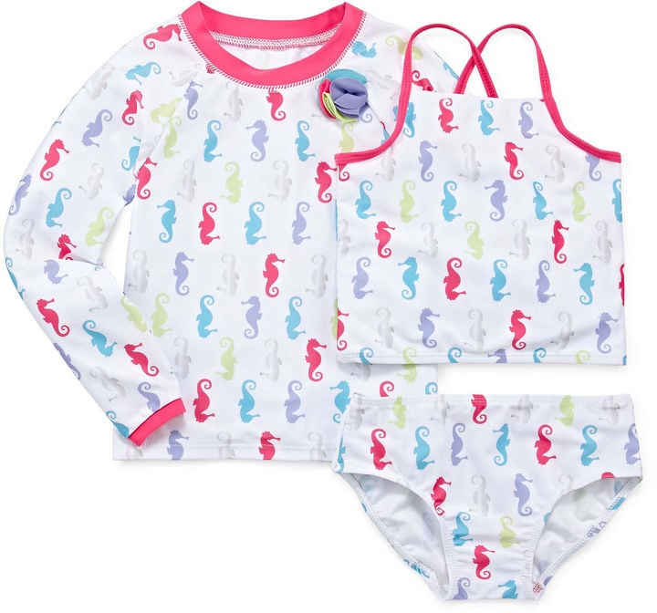 Pretty Seahorses Rash Guard Swimmer Set