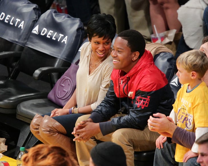 2012: Los Angeles Lakers Game | Regina King and Her Son Ian Alexander Jr. Pictures | POPSUGAR ...
