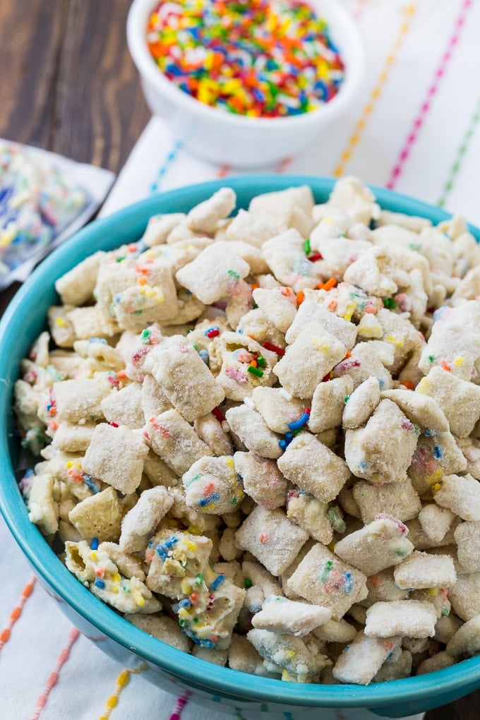 Cake Batter Muddy Buddies