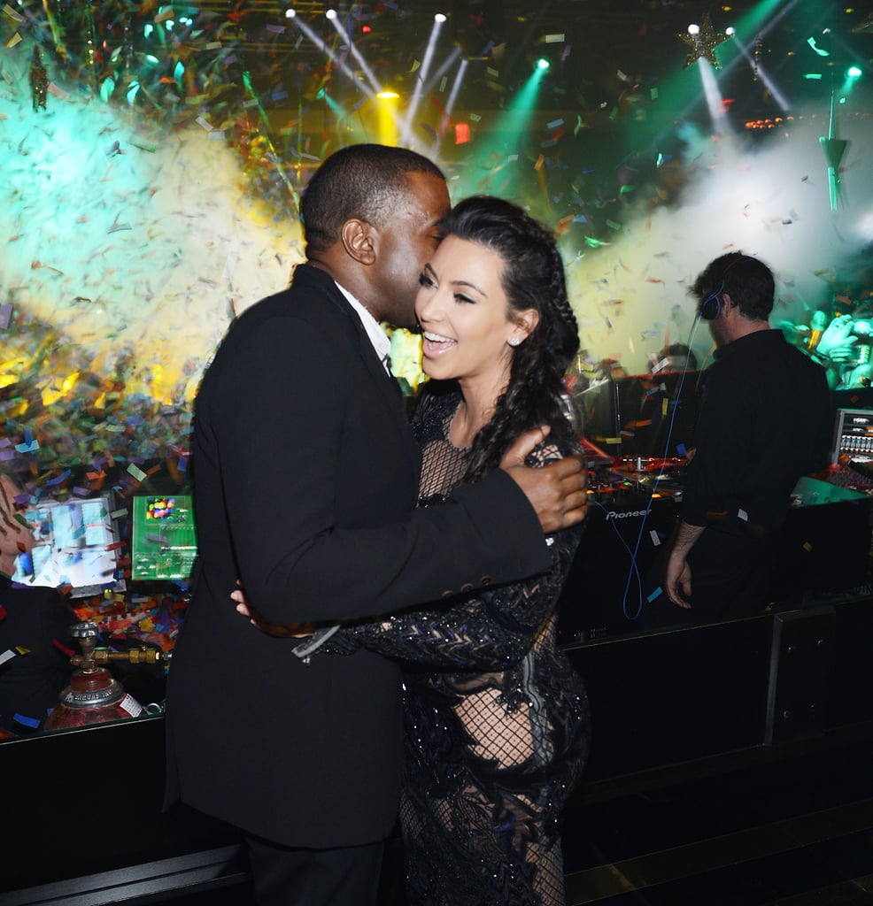 Kanye West and Kim Kardashian sweetly celebrated New Year's Eve together in December 2012.
Kanye West and Kim Kardashian sweetly celebrated New Year's Eve together in December 2012.