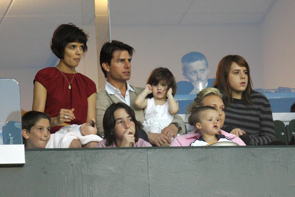 Suri sat with parents Katie and Tom Cruise as well as sister Isabella Kidman-Cruise and family friend Cruz Beckham during a May 2008 soccer match in Carson, CA.