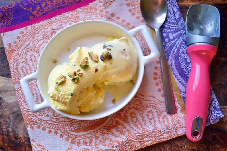 Passover Desserts: Rose Saffron Ice Cream With Pistachios