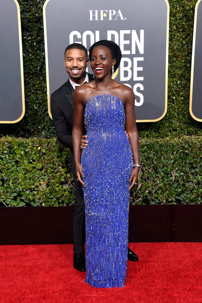 Lupita Nyong'o Dress and Heels at the 2019 Golden Globes