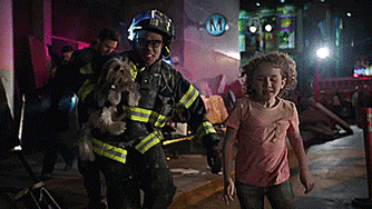 A 7.1 magnitude earthquake rocks Los Angeles and there are emergencies all over the place. The crazy highlights: a rescue of a woman dangling from the window of a skyscraper, saving a man from a burning truck using cement (it comes full circle), and saving an all-star high school basketball player whose leg is trapped under debris that is also holding up a large section of the ceiling. There's a lot, and it goes over two episodes.
This bout of craziness actually has to do with several normal 911 calls that take a terrible turn. When Athena and 911 operator Maddie Buckley (Hewitt) save a chef who's been shot in the kitchen of his restaurant, they find out that he tried calling 911 and the operator hung up on him. After some digging, they learn that Maddie's colleague Gloria, a seemingly "perfect" dispatcher at the call center, has been hanging up on emergency calls for ages! After Gloria gets fired, she launches a campaign to mentally torture Maddie for getting her fired. She winds up getting into an car accident while harassing Maddie over the dispatcher line and has a break down. Maddie gets emergency services to rescue her, which is supposed to teach us not to let the awfulness of the world get us down and that there is still good out there. But it also teaches us that when some people snap, they snap.