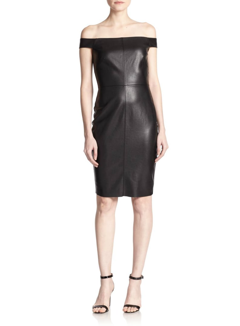 Bailey 44 Off-the-Shoulder Faux-Leather Dress