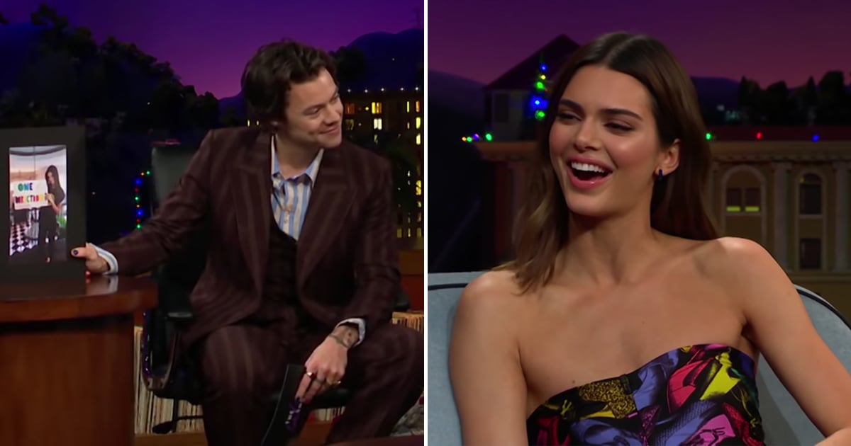 Harry Styles Teases Kendall Jenner Over One Direction Photo Popsugar Celebrity