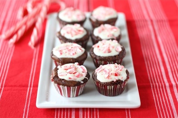 Peppermint Crunch Brownie Bites