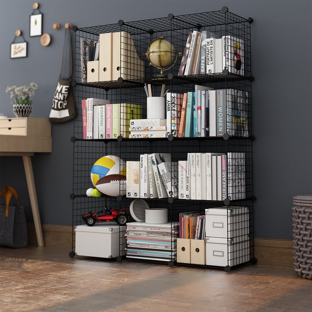 LANGRIA 12-Cube DIY Wire Grid Bookcase