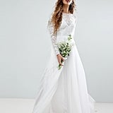 asos flutter sleeve wedding dress