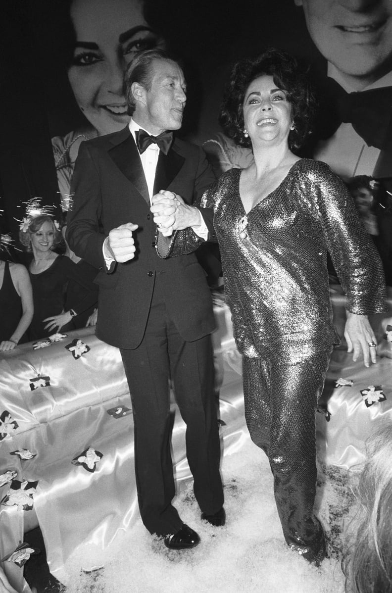 Halston and Elizabeth Taylor in 1978