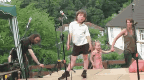 This boy's fierce dance moves.