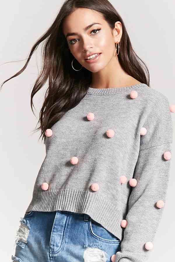 Forever 21 pom pom sweater Clearance