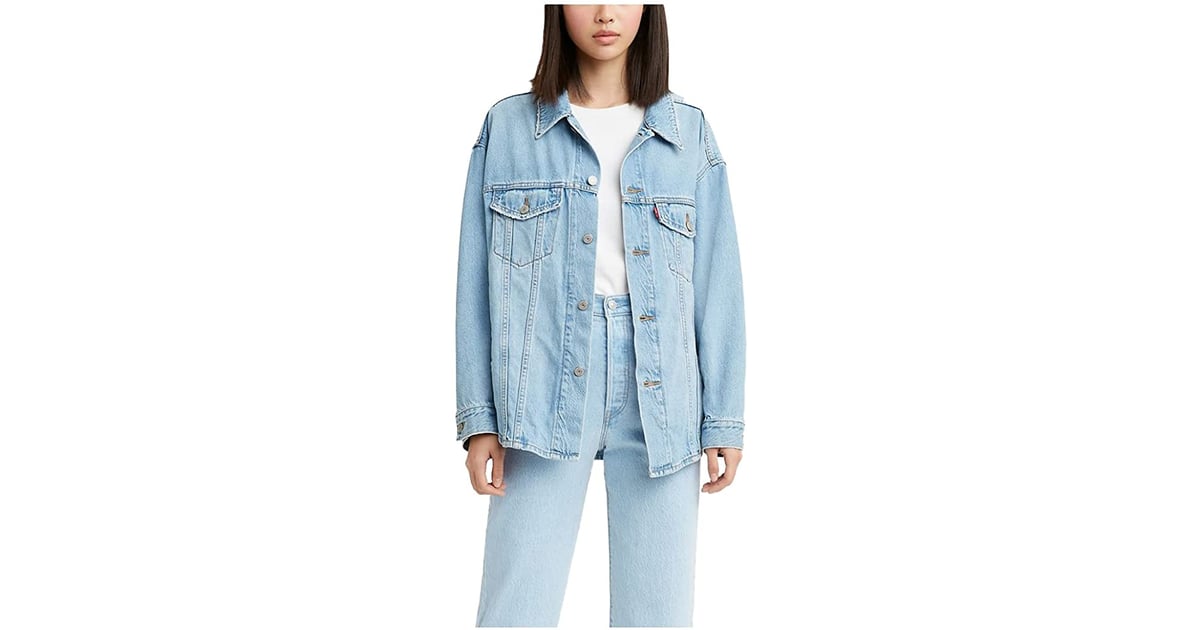 A Casual Denim Jacket Levi's Premium Shacket Trucker Jacket Sunisa