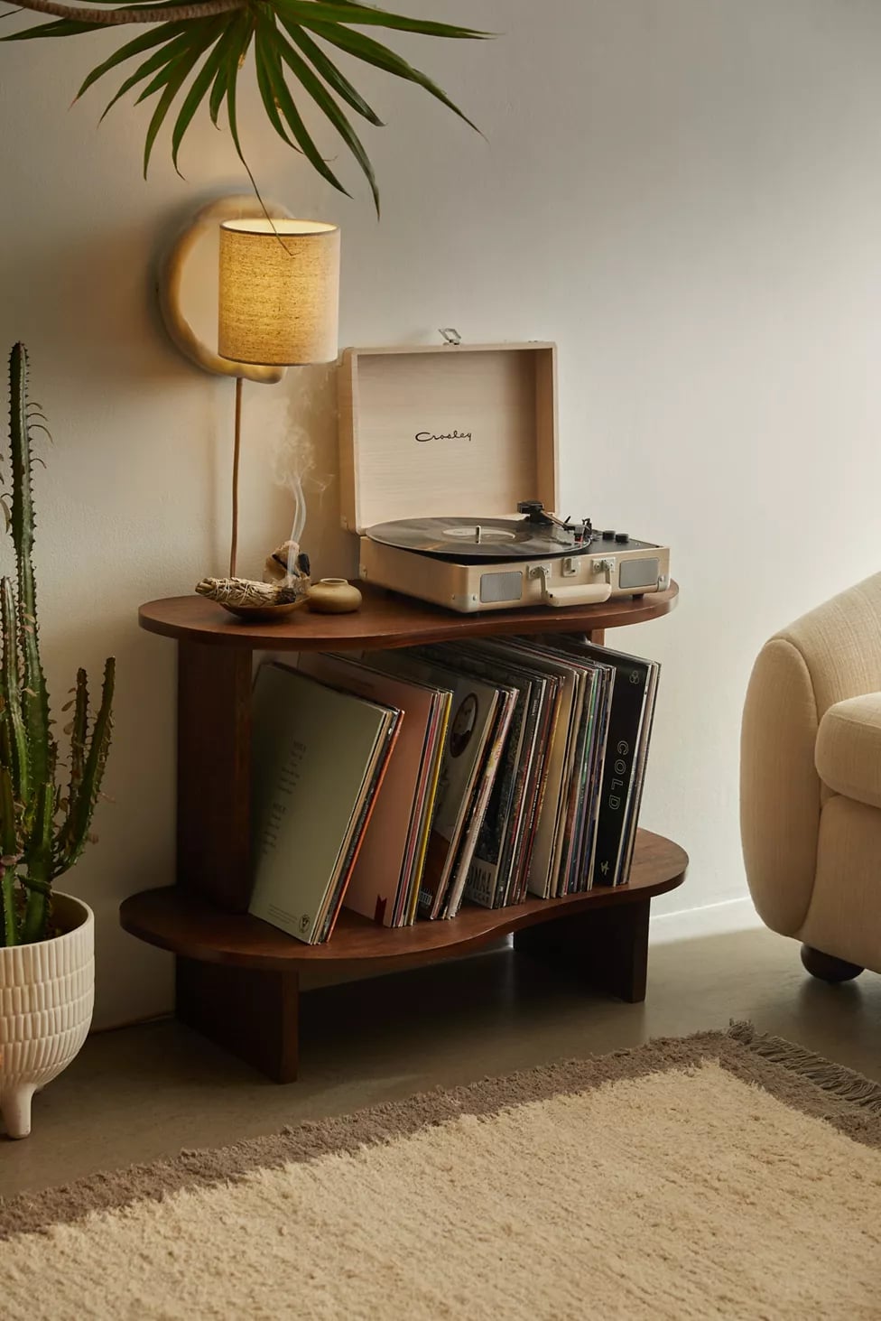 Huron Vinyl Storage Rack Bursting With Impeccable Style, These Record-Player Stands Are a Blast From the Past | Home Photo