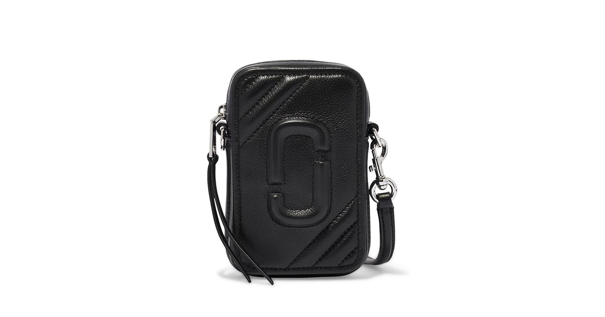 marc jacobs logo quilted phone crossbody bag