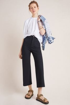 Courtney Cropped Wide-Leg Pants