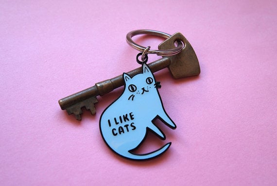 Enamel Cat Keyring ($10)