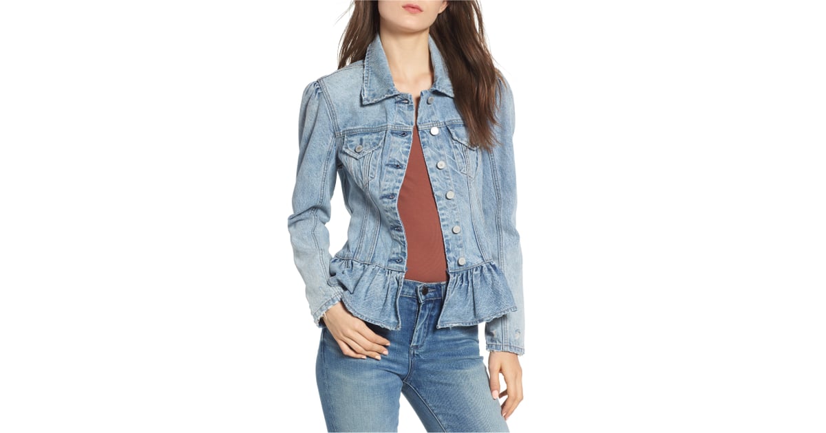 blanknyc peplum denim jacket