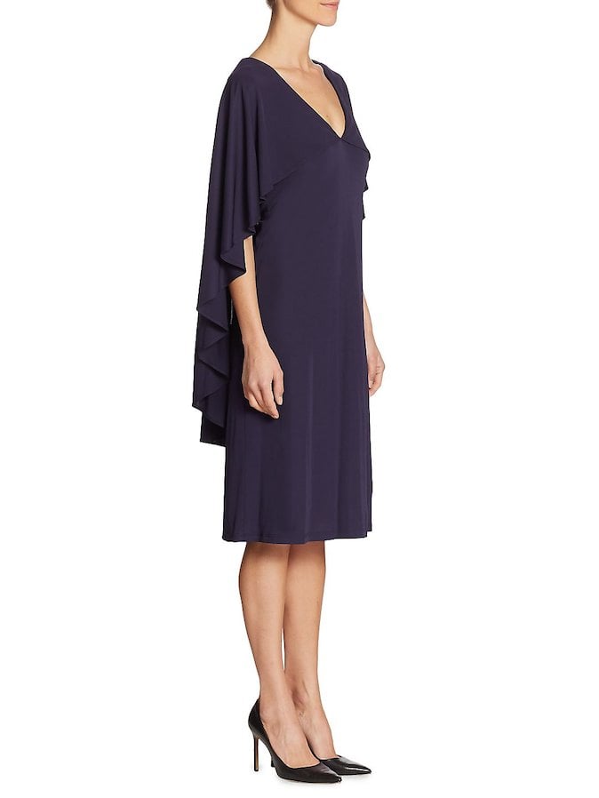 Trina Turk Haute Havana Cascading Cape Dress