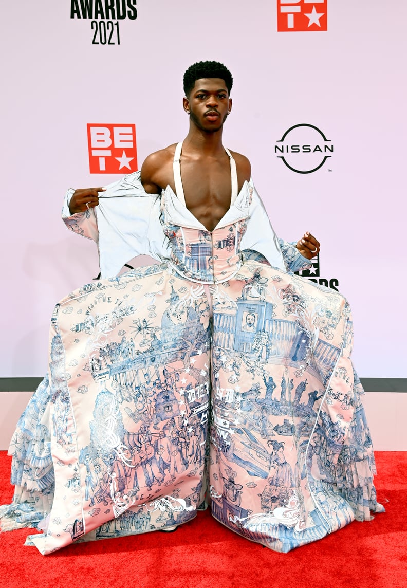 Lil Nas X Wearing Andrea Grossi at the 2021 BET Awards