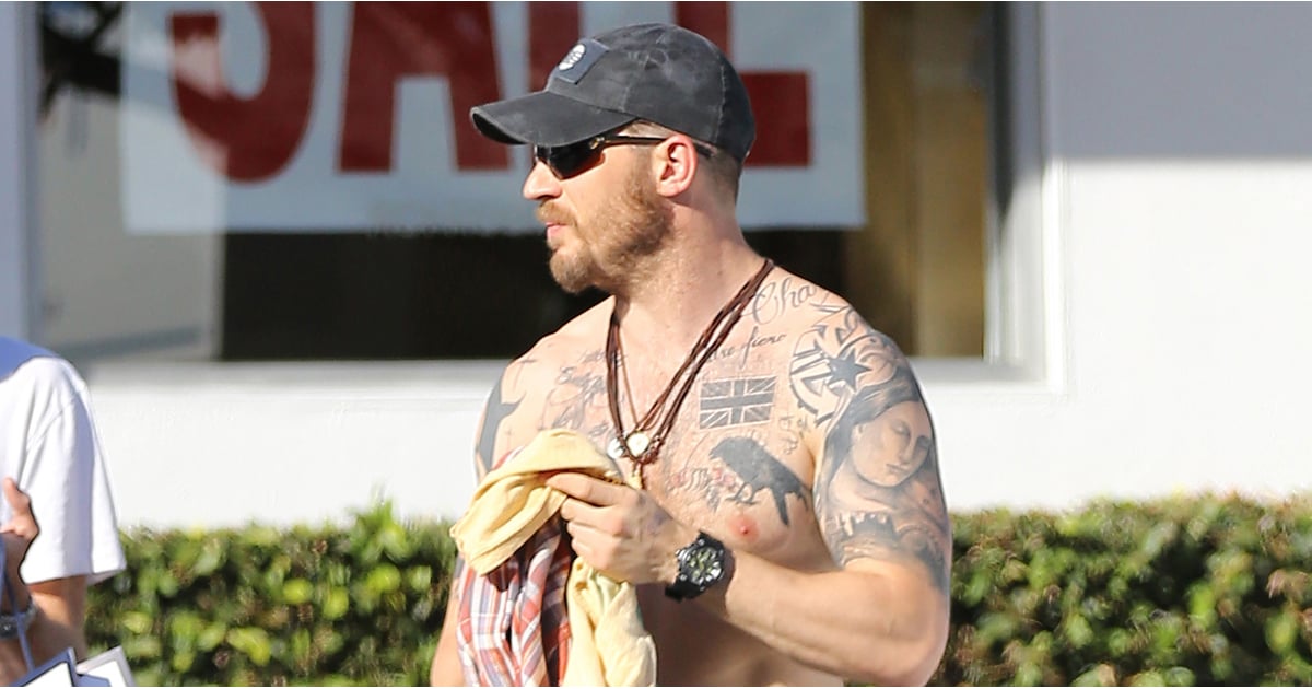 Tom Hardy Shirtless With Tattoos Pictures Popsugar Celebrity 