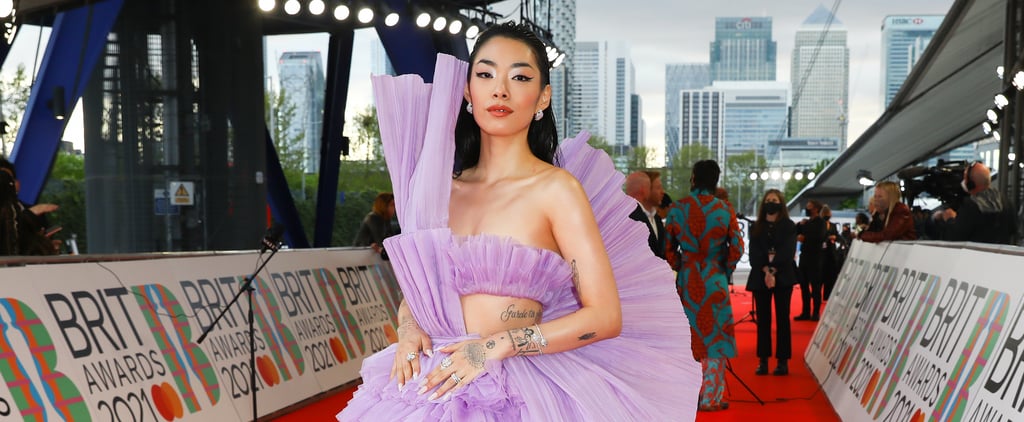 See Rina Sawayama's Purple Dress at the 2021 Brit Awards