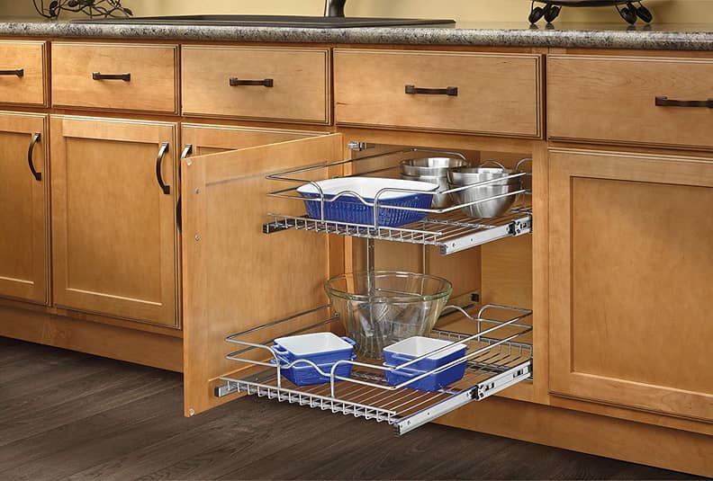 Slide Out Pantry Cabniet Storage Bins Undersink Kitchen Shelf Cabniet Storage  Bins for Countertop Vanity Kitchens - AliExpress