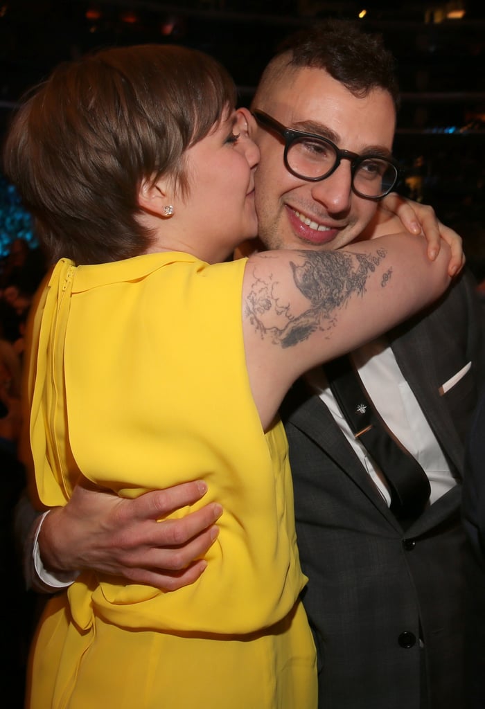 Lena Dunham kissed her boyfriend, Jack Antonoff from Fun., when they won a Grammy.
Lena Dunham kissed her boyfriend, Jack Antonoff from Fun., when they won a Grammy.