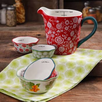 The Pioneer Woman 5-Piece Prep Set, Measuring Bowls & Cup - FREE SHIPPING