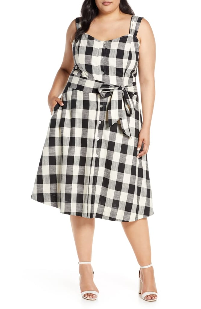 Rachel Roy Collection Gingham Cotton Sundress