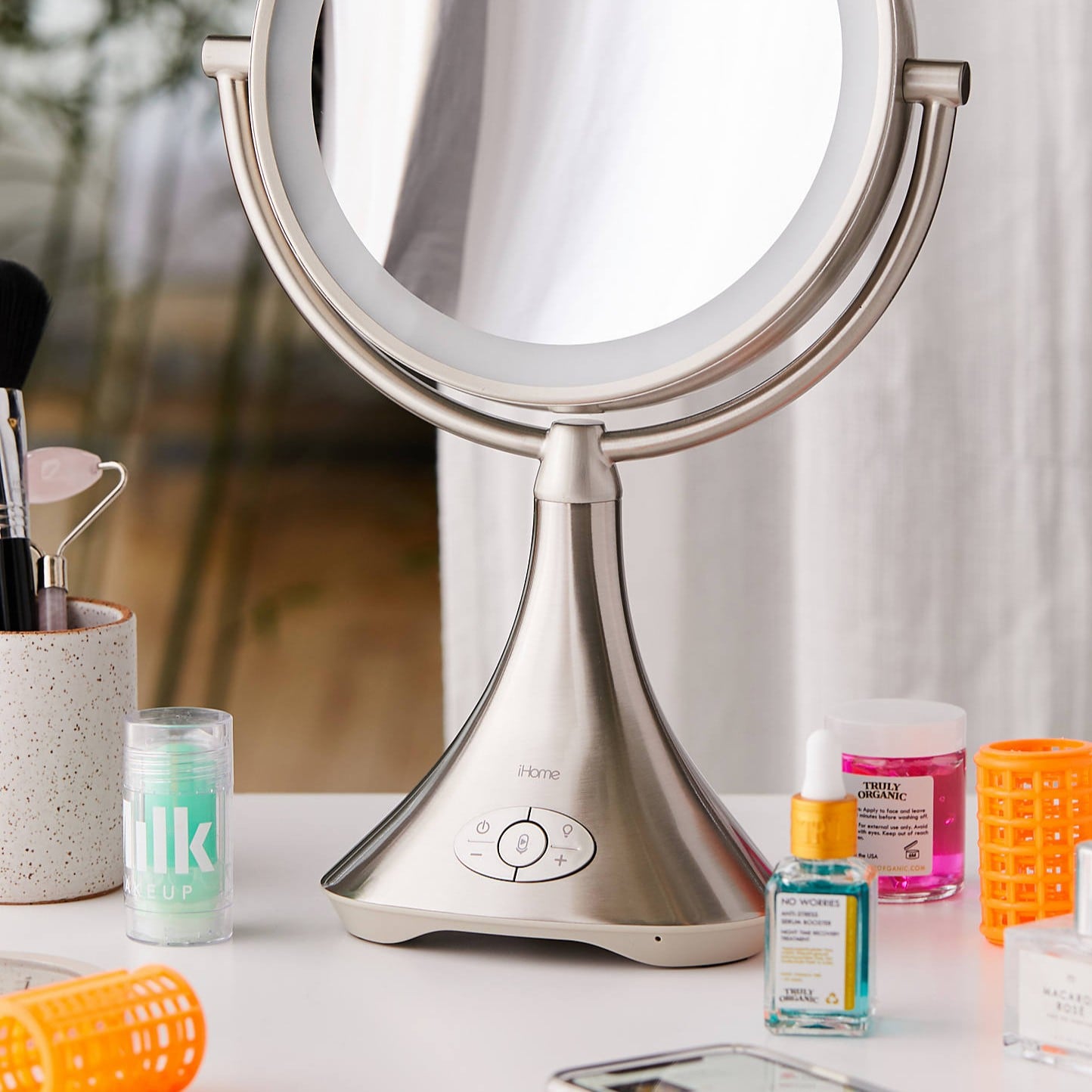 ihome makeup mirror with bluetooth