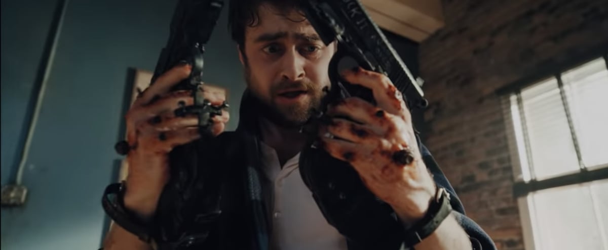 Watch Daniel Radcliffes Guns Akimbo Movie Trailer Popsugar Entertainment