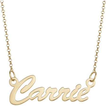 Personalized 14K Gold Hollywood Script Name Necklace