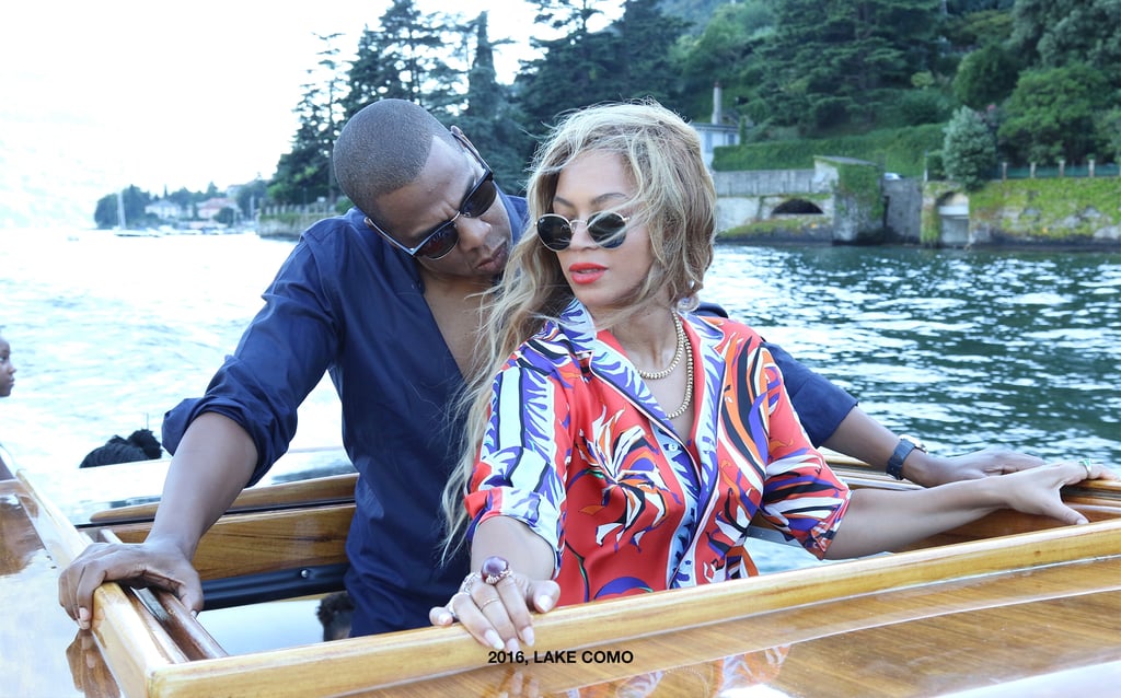 Bey and Jay Z chilled by the water at Lake Como in 2016.