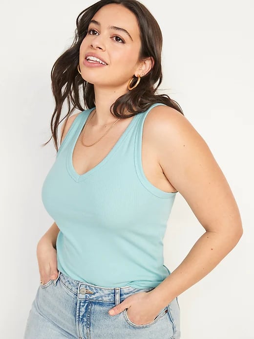 Old Navy FirstLayer RibKnit VNeck Tank Top Best Tank Tops and