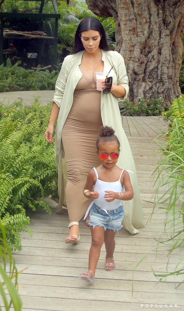 Kim Kardashian Pregnant in a Bikini With North West Pictures POPSUGAR
