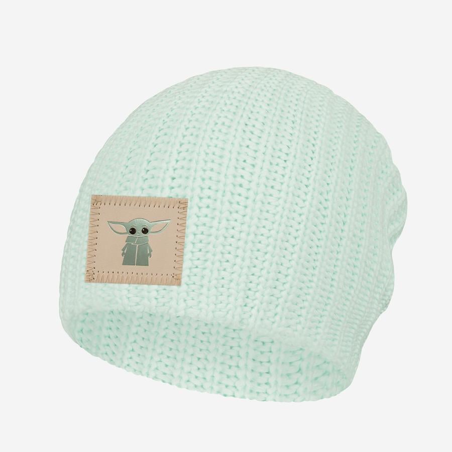 White, Love Your Melon x Star Wars limited edition beanie with detachable pom. Love Your Melon Star Wars Mandalorian the Child Adult Pom  main image 4