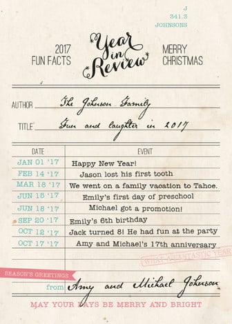 Vintage Library Card