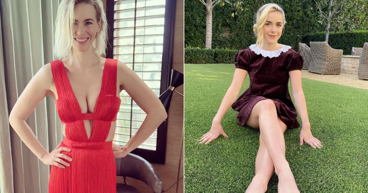 Aw! January Jones and Kiernan Shipka Both Rewear Their Golden Globes Gowns From 2011