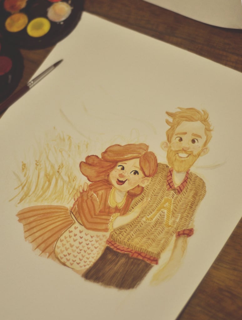 Young Molly and Arthur Weasley