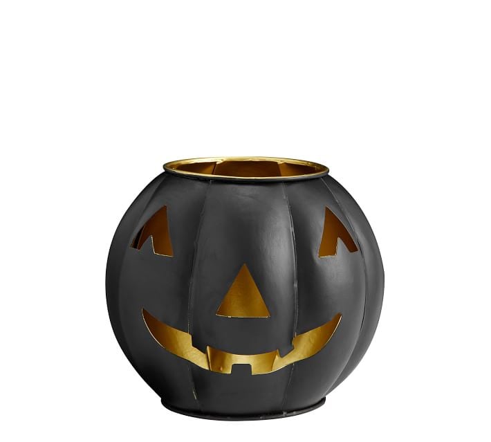 Metal Jack O' Lantern Candle Holders